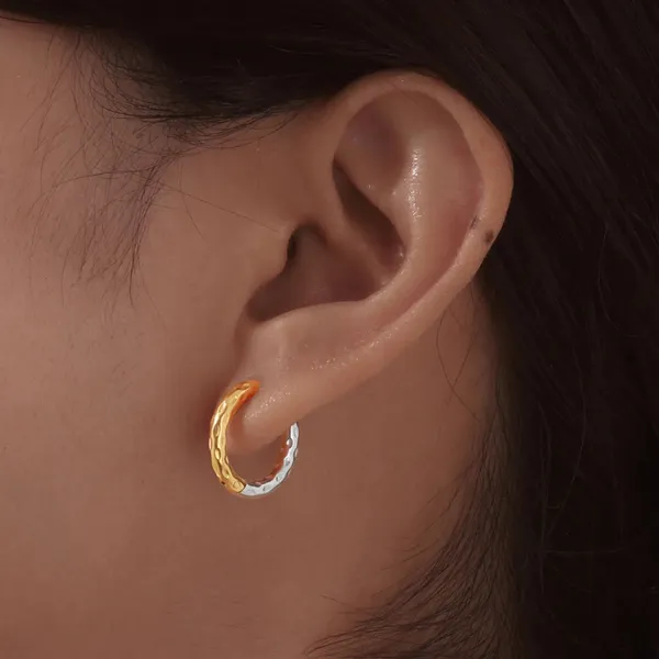 Gold_Dual_Tone_Mini_Earrings_For_Women
